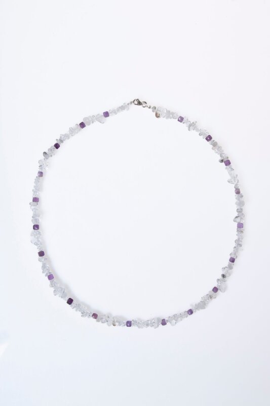 Sertifikalı Ametist, Kuvars Doğal Taş Kolye (SK:026) - 6