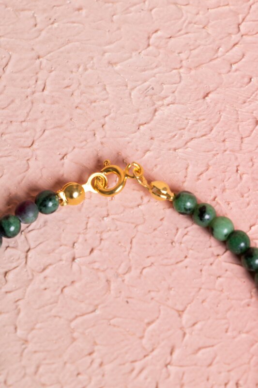 Sertifikalı Anyolit, Sitrin Gümüş Kapama Doğal Taş Bileklik (SK:060) - 5