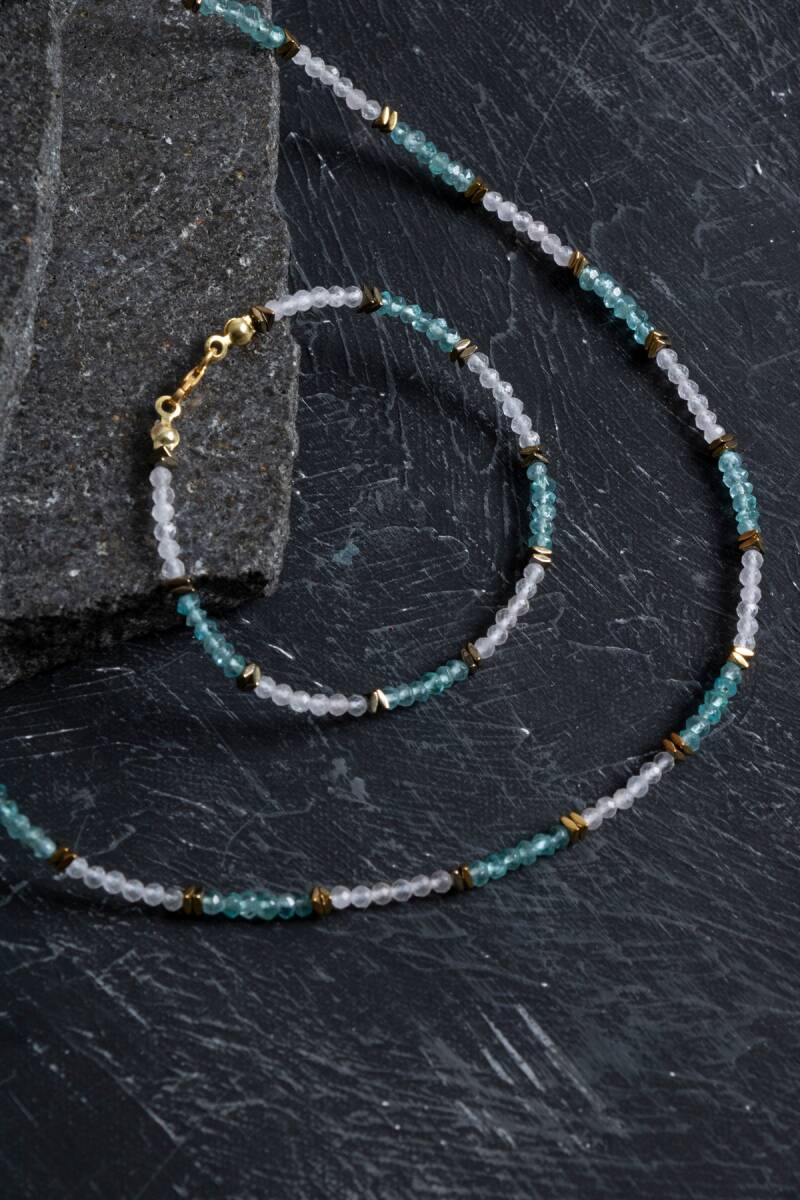 Sertifikalı Apatit ve Pembe Kuvars Doğaltaş Takım - 2