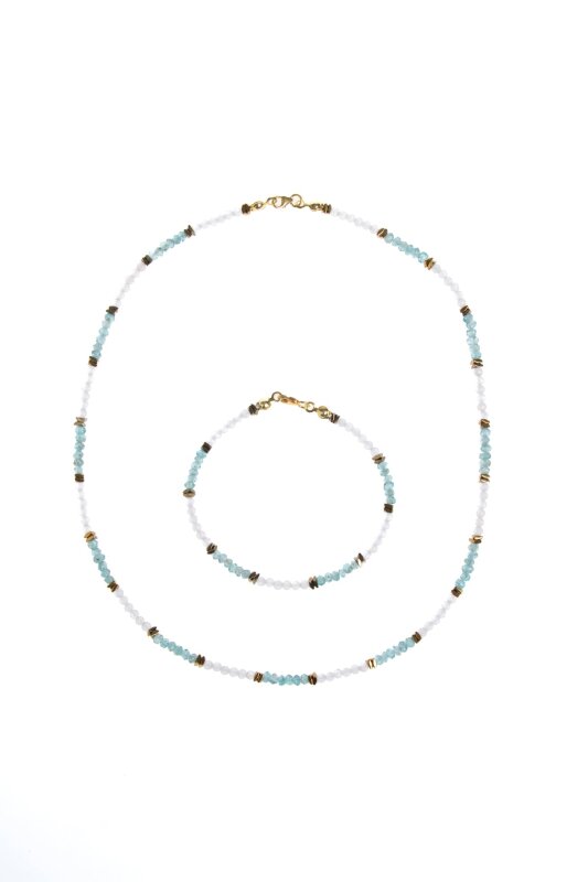 Sertifikalı Apatit ve Pembe Kuvars Doğaltaş Takım - 5