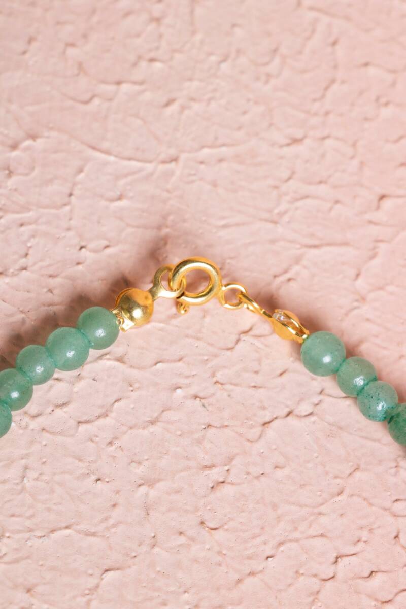 Sertifikalı Aventurin, Güneş Taşı Gümüş Aparatlı Doğal Taş Bileklik (SK:057) - 4