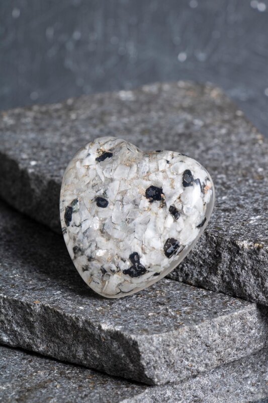 Sertifikalı Ay Taşı Kalp - 4