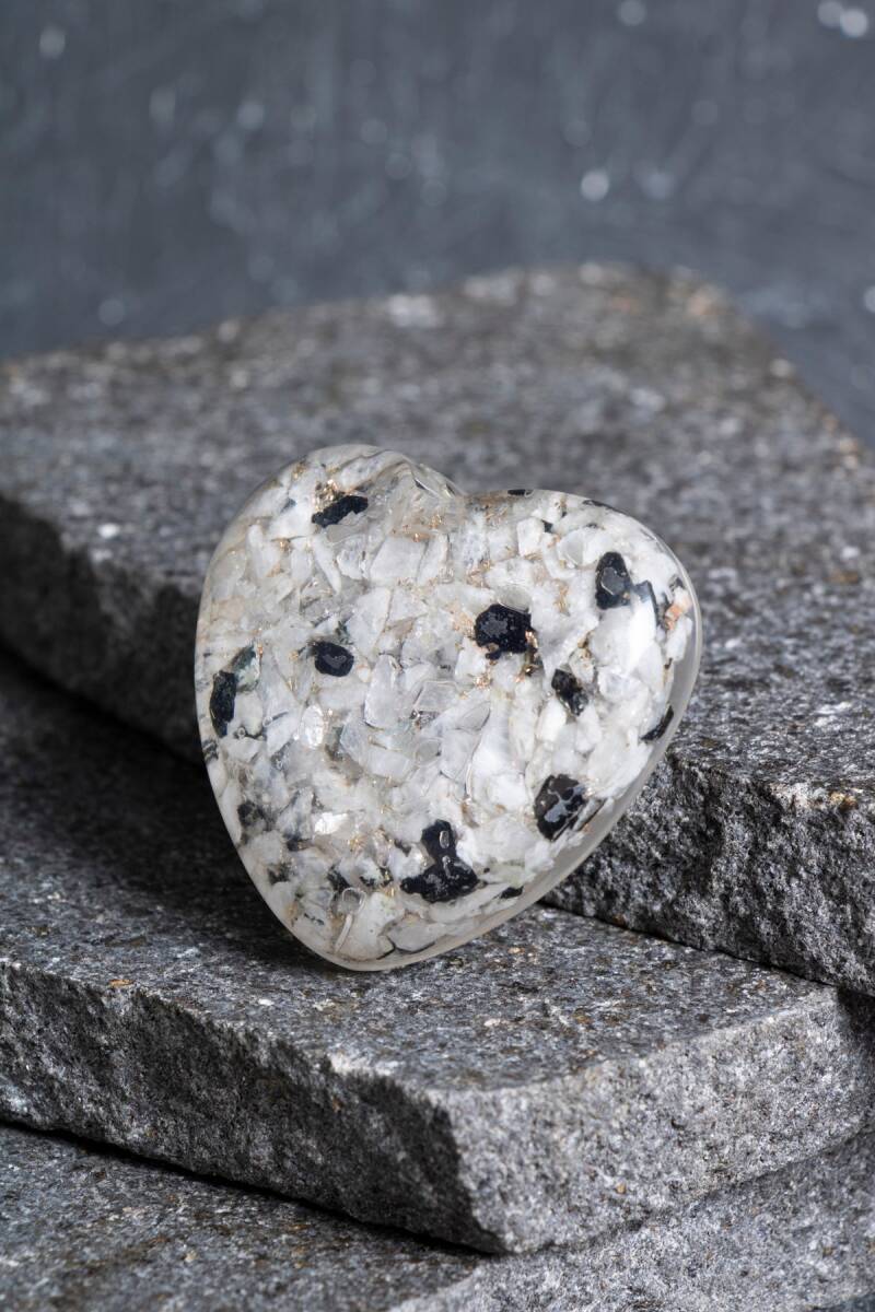 Sertifikalı Ay Taşı Kalp - 4