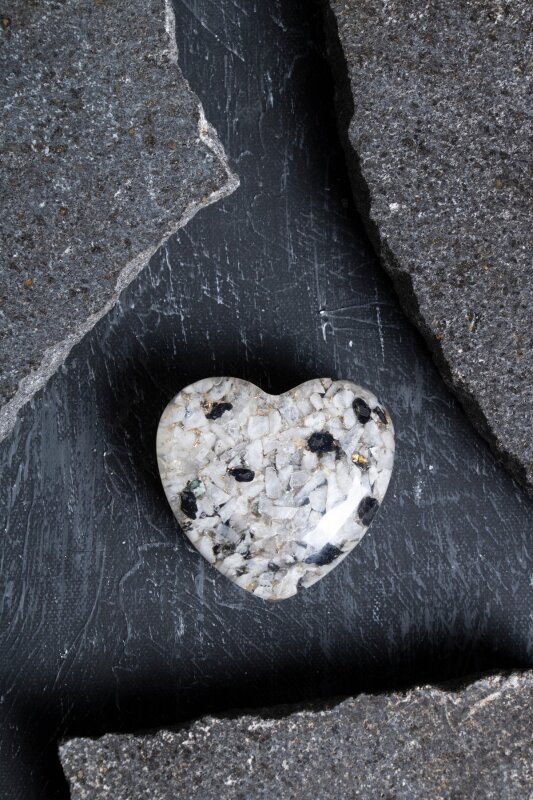 Sertifikalı Ay Taşı Kalp - 5