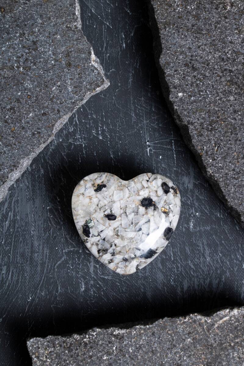 Sertifikalı Ay Taşı Kalp - 5