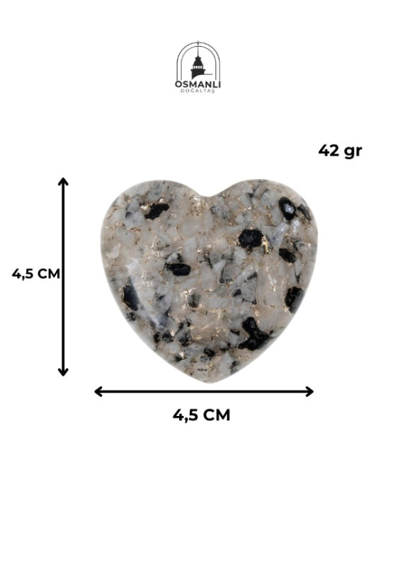 Sertifikalı Ay Taşı Kalp - 6