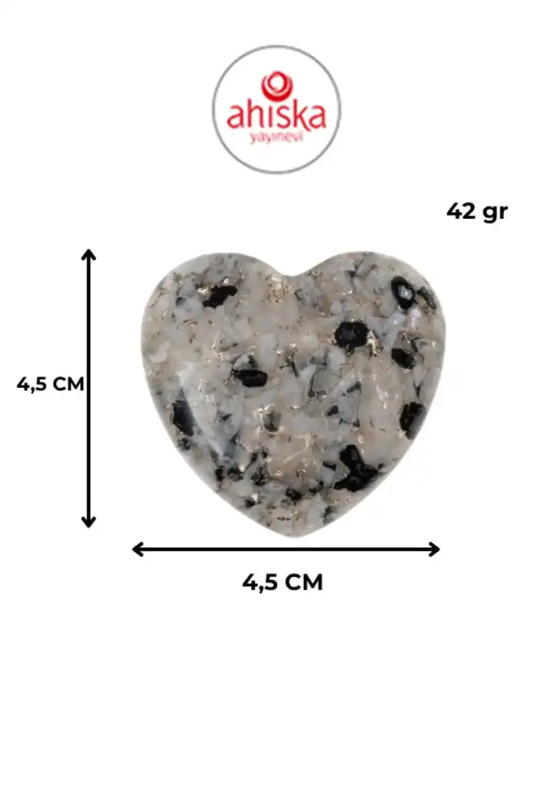 Sertifikalı Ay Taşı Kalp - 6