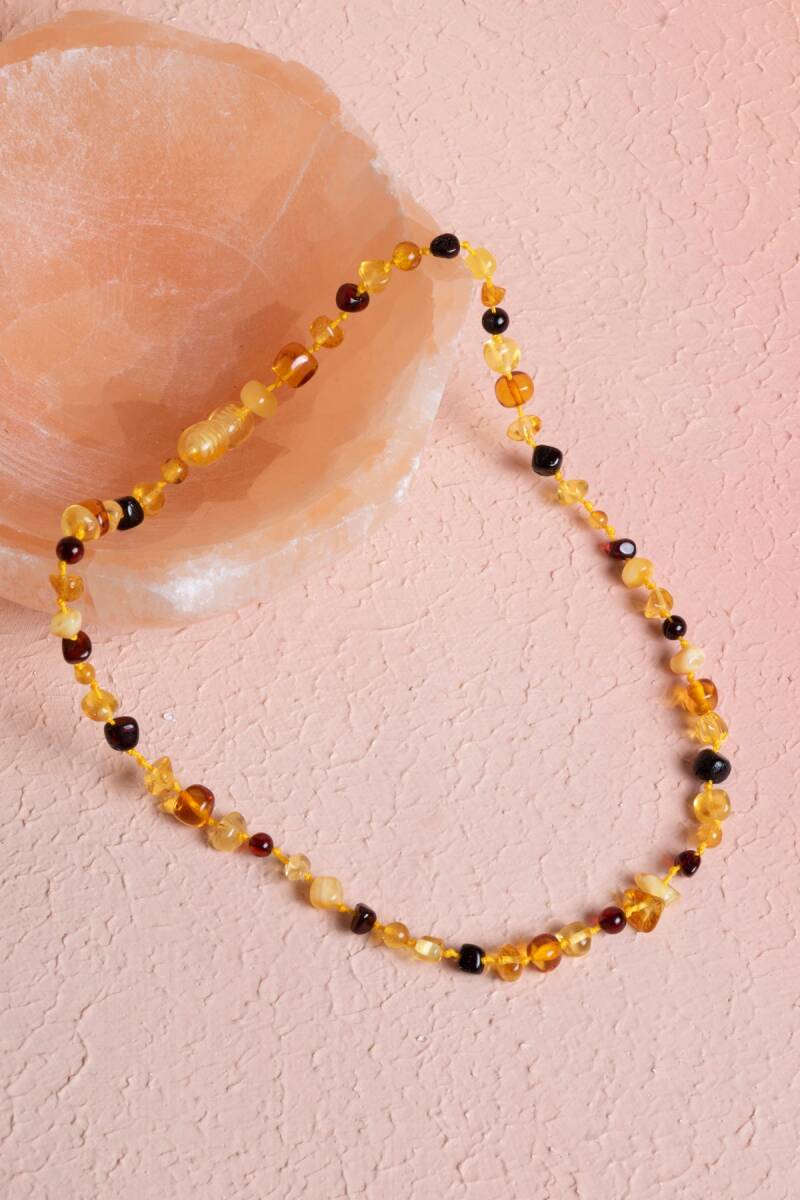 Sertifikalı Bebek Kehribar Doğal Taş Kolye - 2