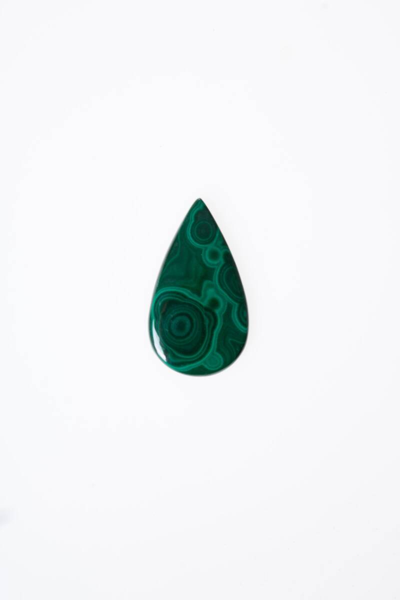 Sertifikalı Damla Malahit Kabaşon (S.K:338) - 2