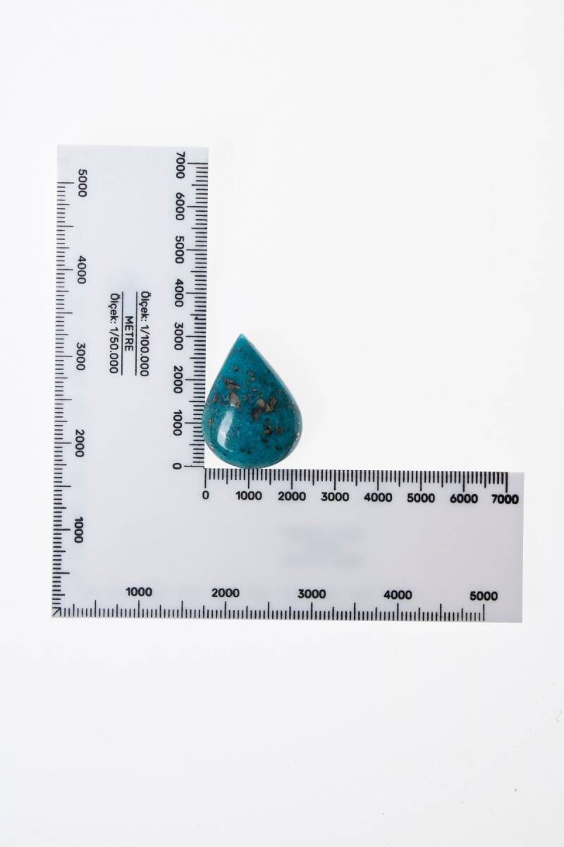 Sertifikalı Damla Turkuaz Kabaşon (S.K:333) - 3