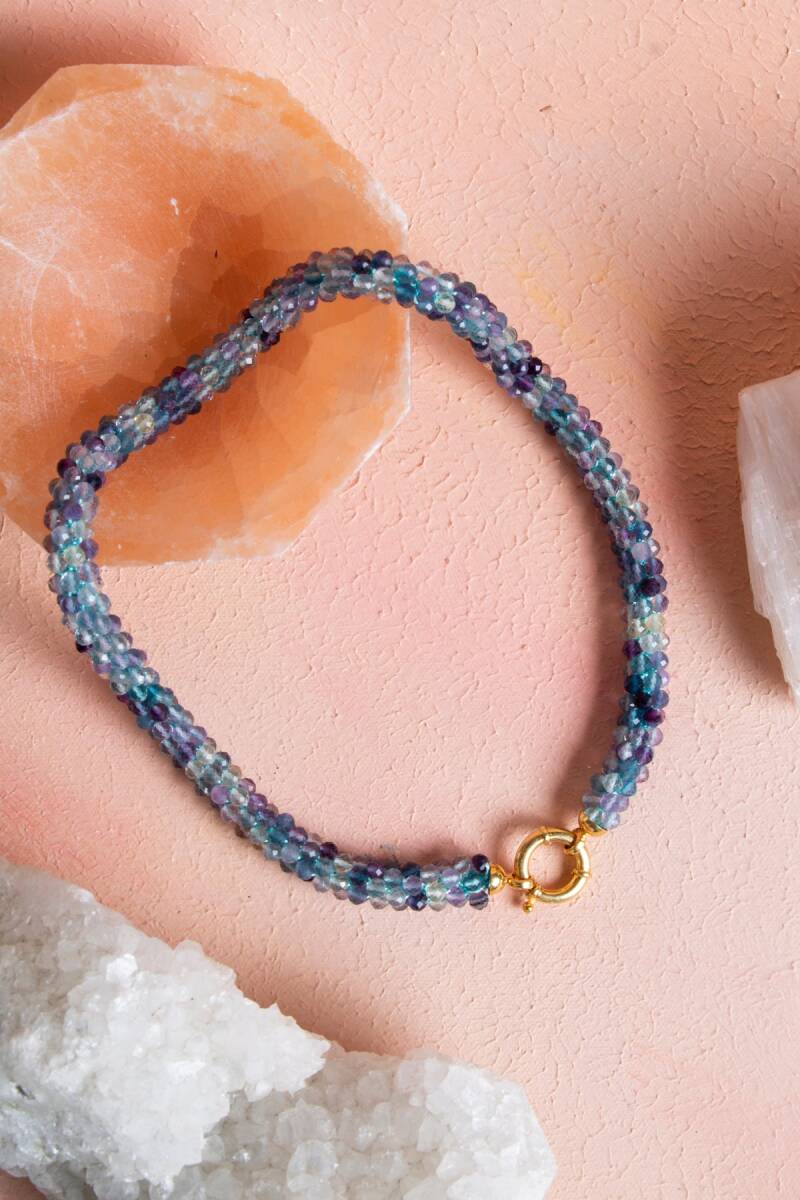 Sertifikalı El İşçiliği Örme Florit Gümüş Kapama Kolye (SK:137) - 1