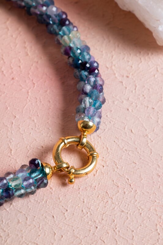 Sertifikalı El İşçiliği Örme Florit Gümüş Kapama Kolye (SK:137) - 3