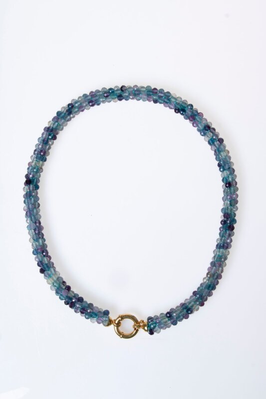 Sertifikalı El İşçiliği Örme Florit Gümüş Kapama Kolye (SK:137) - 6