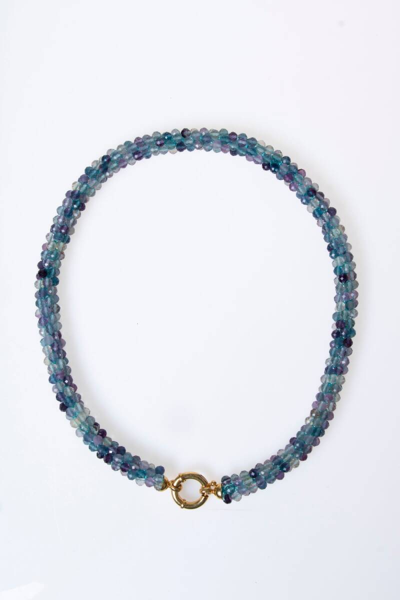 Sertifikalı El İşçiliği Örme Florit Gümüş Kapama Kolye (SK:137) - 6