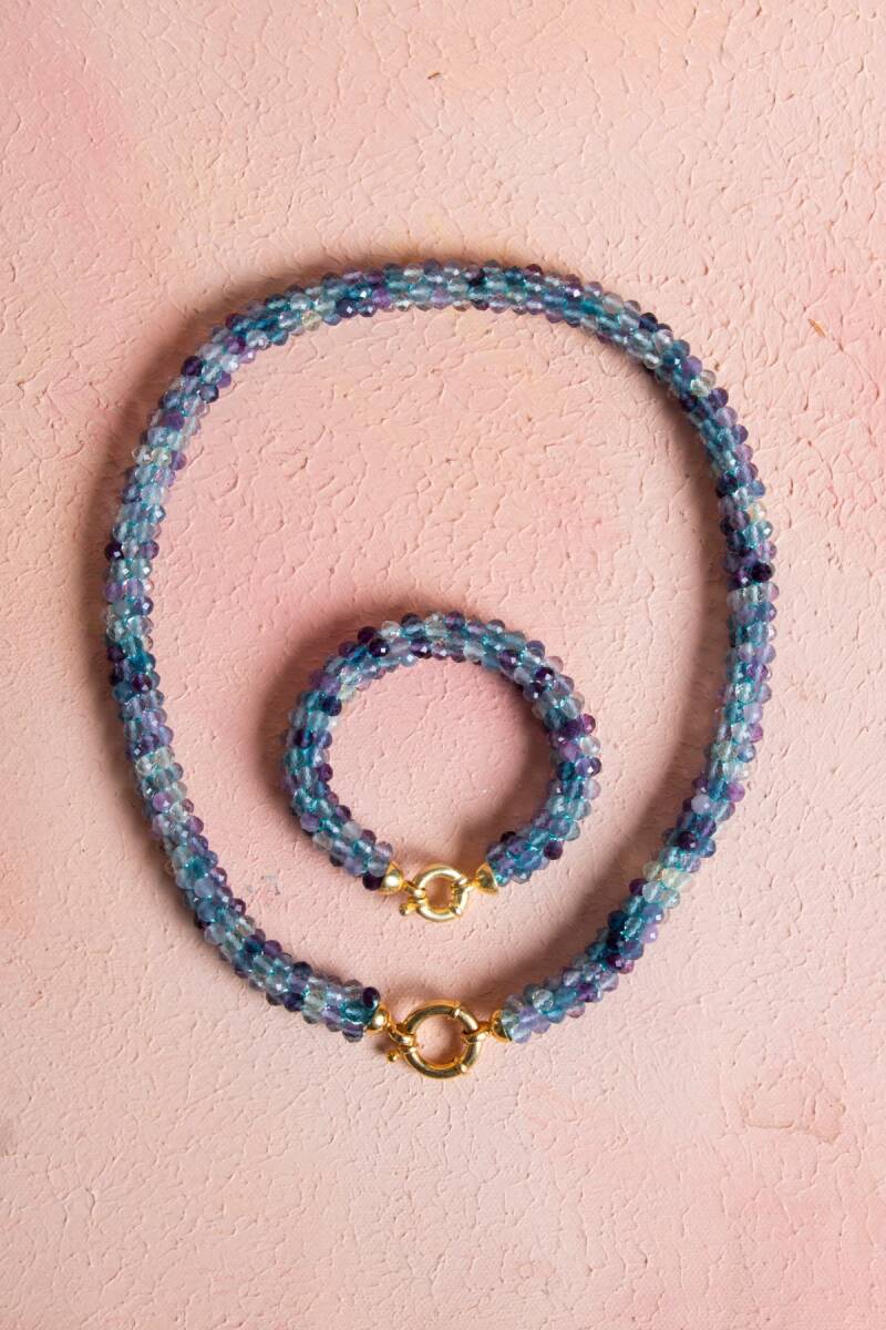 Sertifikalı El İşçiliği Örme Florit Gümüş Kapama Set (SK:136) - 4