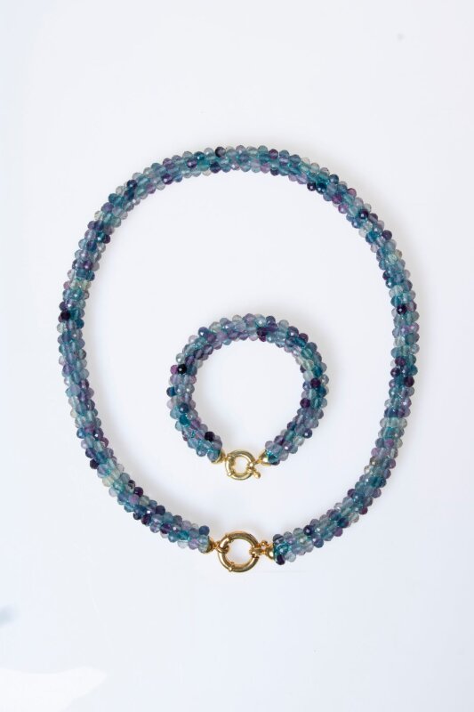 Sertifikalı El İşçiliği Örme Florit Gümüş Kapama Set (SK:136) - 6