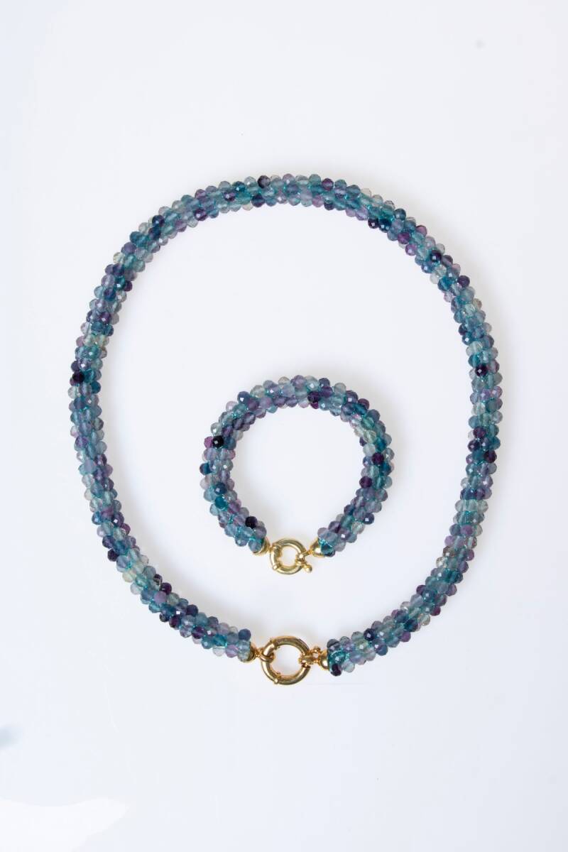 Sertifikalı El İşçiliği Örme Florit Gümüş Kapama Set (SK:136) - 6