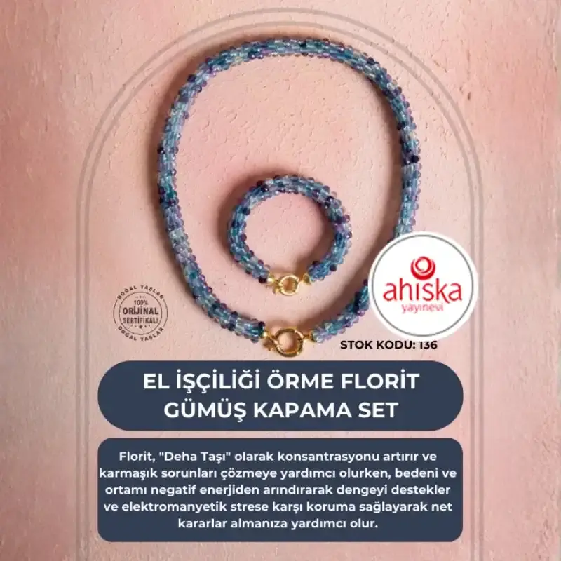 Sertifikalı El İşçiliği Örme Florit Gümüş Kapama Set (SK:136) - 2