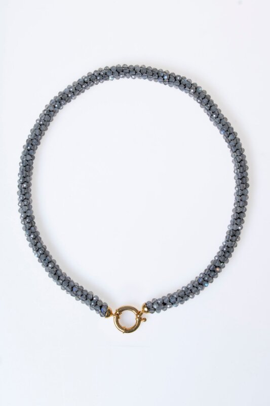 Sertifikalı El İşçiliği Örme Labradorit Kapama Kolye (SK:116) - 6