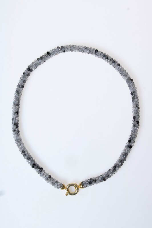 Sertifikalı El İşçiliği Örme Rutilli Kuvars Kapama Kolye (SK:110) - 5