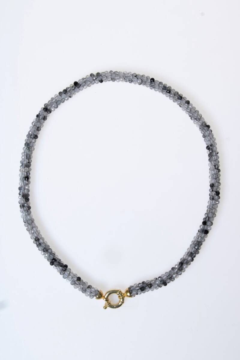 Sertifikalı El İşçiliği Örme Rutilli Kuvars Kapama Kolye (SK:110) - 5