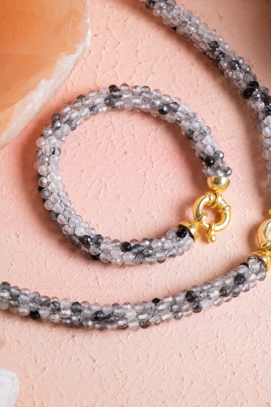 Sertifikalı El İşçiliği Örme Rutilli Kuvars Kapama Set (SK:109) - 3