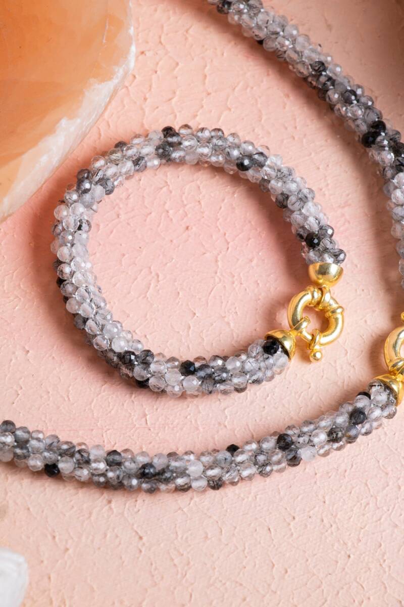 Sertifikalı El İşçiliği Örme Rutilli Kuvars Kapama Set (SK:109) - 3