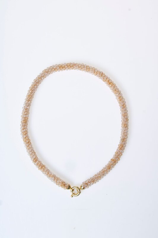 Sertifikalı El İşçiliği Örme Sitrin Gümüş Kapama Kolye (SK:095) - 6