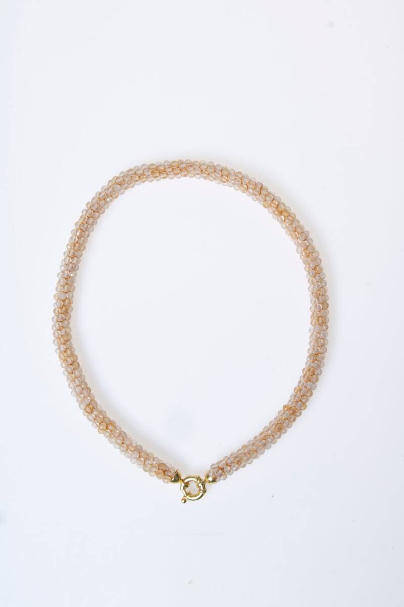 Sertifikalı El İşçiliği Örme Sitrin Gümüş Kapama Kolye (SK:095) - 6