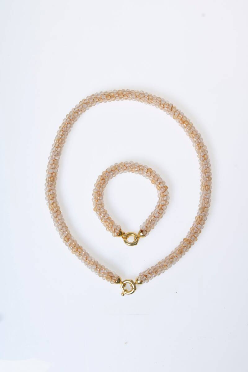 Sertifikalı El İşçiliği Örme Sitrin Gümüş Kapama Set (SK:094) - 6