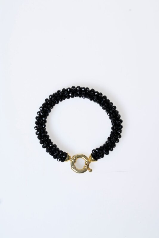 Sertifikalı El İşçiliği Örme Siyah Turmalin Kapama Bileklik (SK:114) - 5