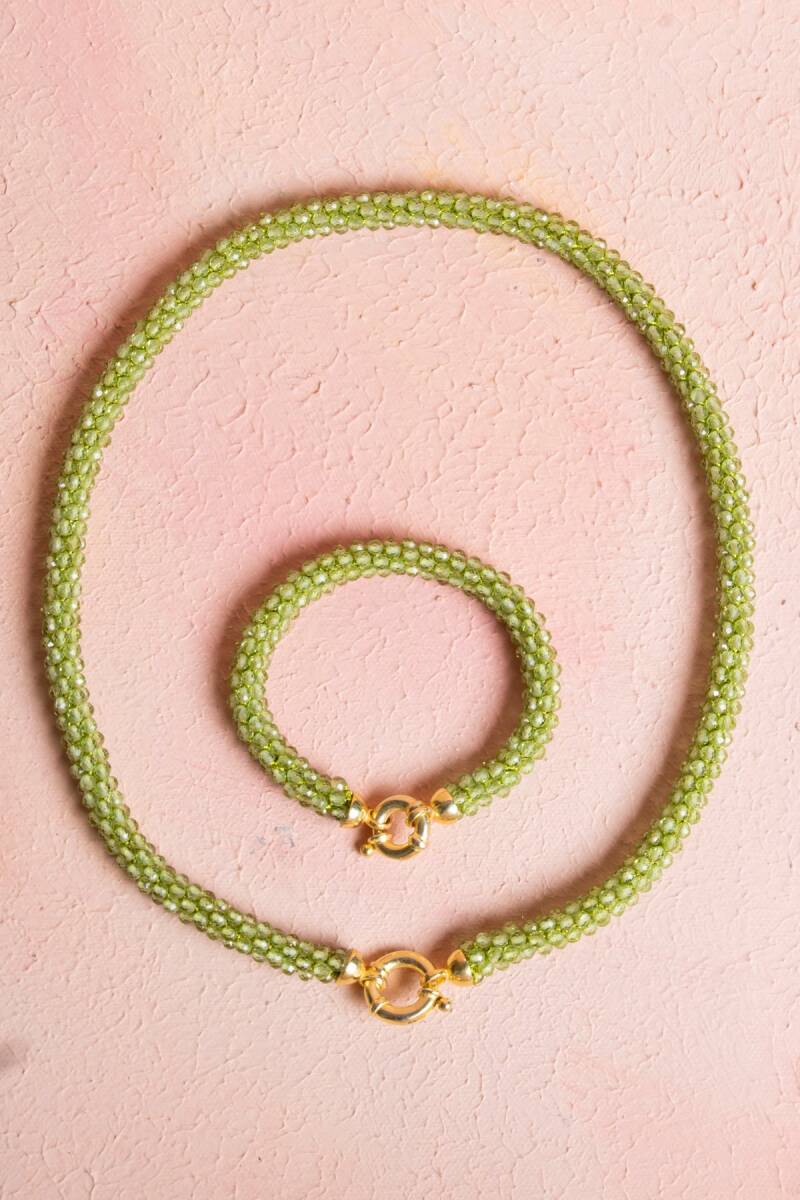 Sertifikalı El İşçiliği Örme Zebercet Gümüş Kapama Set (SK:097) - 4