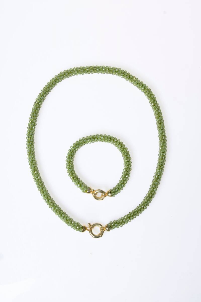 Sertifikalı El İşçiliği Örme Zebercet Gümüş Kapama Set (SK:097) - 6