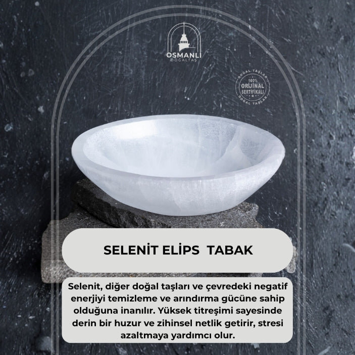 Sertifikalı Elips Selenit Tabak no.6 - 2