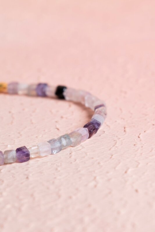 Sertifikalı Florit Gümüş Kapama Doğal Taş Bileklik (SK:061) - 3