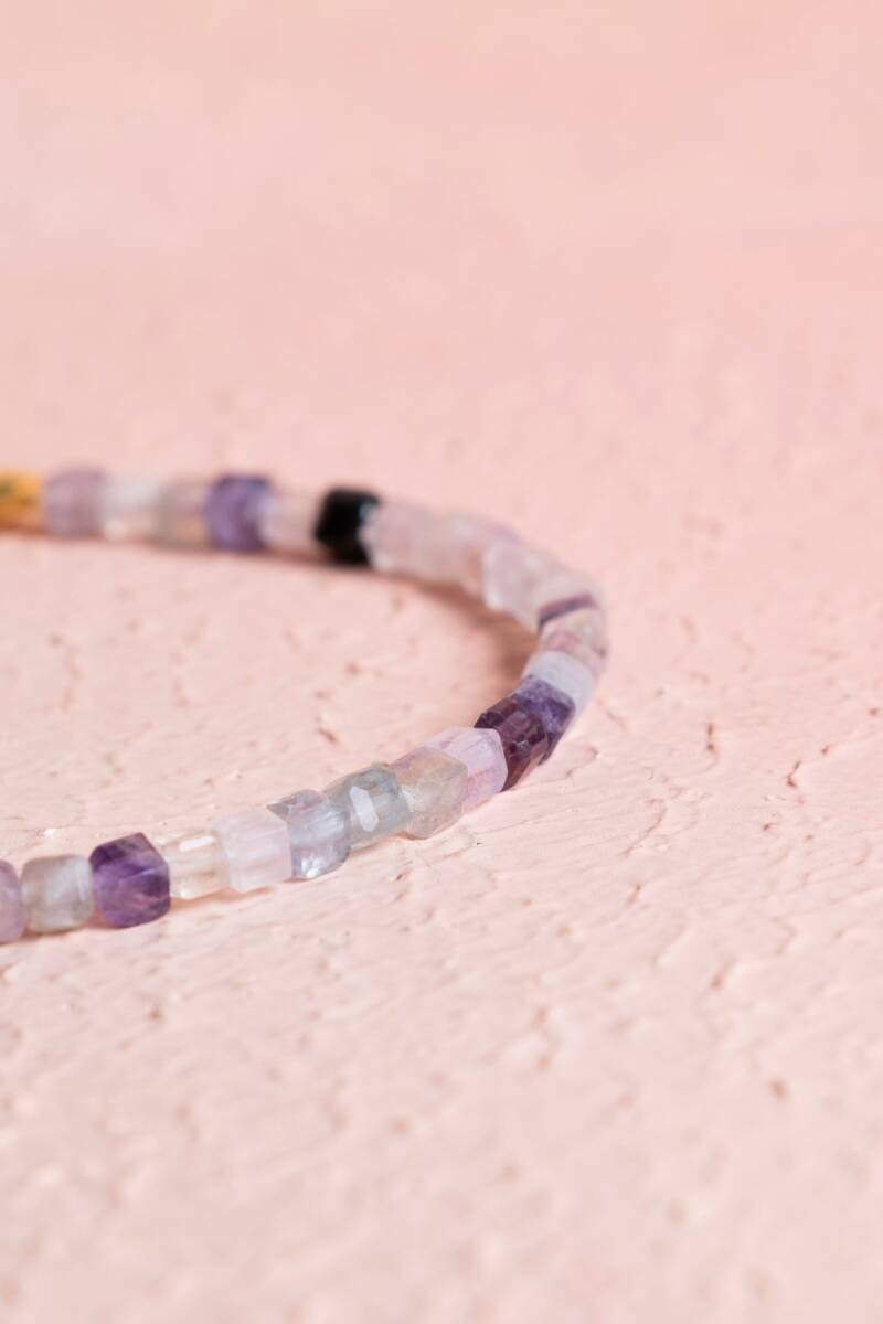 Sertifikalı Florit Gümüş Kapama Doğal Taş Bileklik (SK:061) - 3