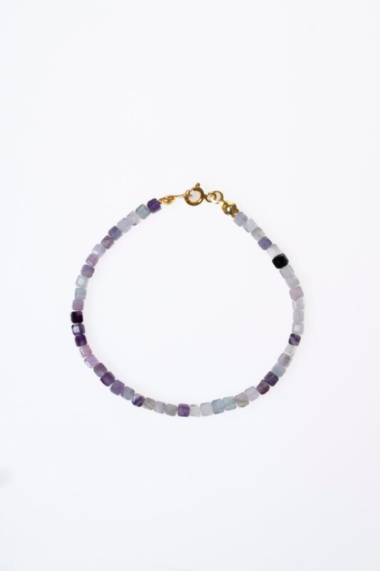 Sertifikalı Florit Gümüş Kapama Doğal Taş Bileklik (SK:061) - 6