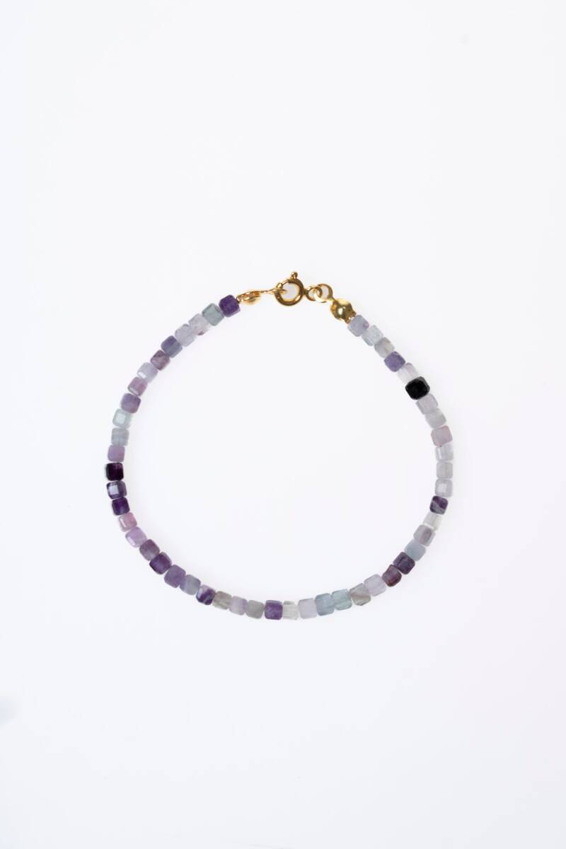 Sertifikalı Florit Gümüş Kapama Doğal Taş Bileklik (SK:061) - 6