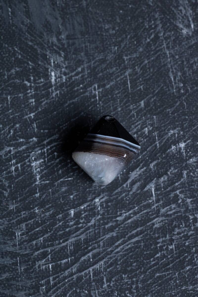 Sertifikalı Göz Akik Doğal Taş Tımbıl El Taşı (SK:143) - 2