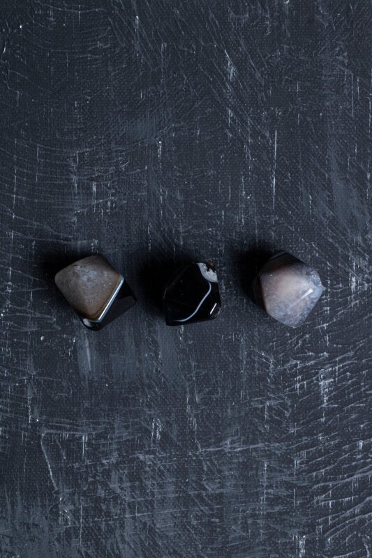 Sertifikalı Göz Akik Doğal Taş Tımbıl El Taşı (SK:143) - 3