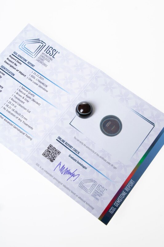 Sertifikalı Göz Akik Kabaşon (S.K:320) - Doğal Taş