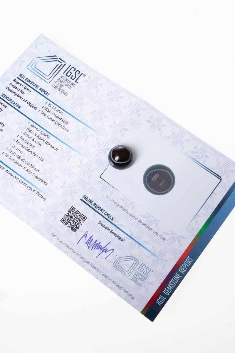 Sertifikalı Göz Akik Kabaşon (S.K:320) - 1