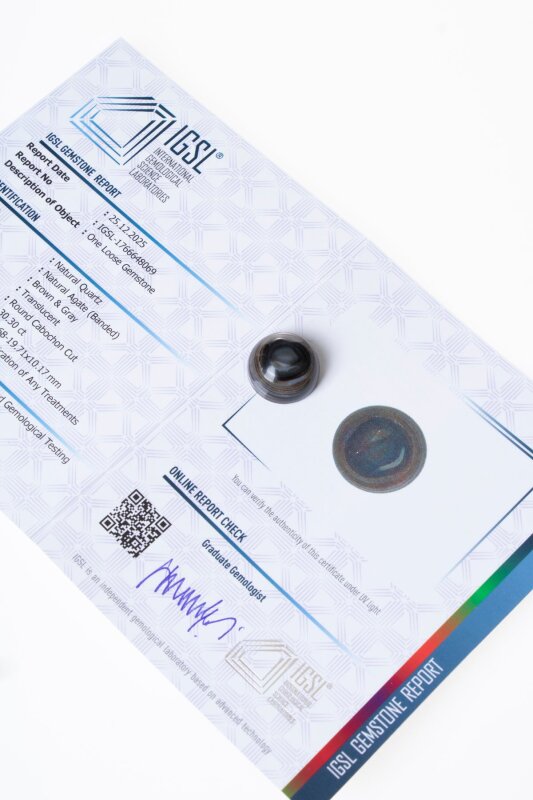 Sertifikalı Göz Akik Kabaşon (S.K:323) - Doğal Taş