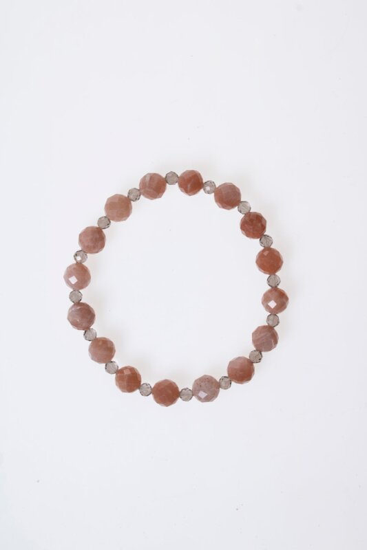 Sertifikalı Güneş Taşı, Dumanlı Kuvars Doğal Taş Bileklik (SK:380) - 5