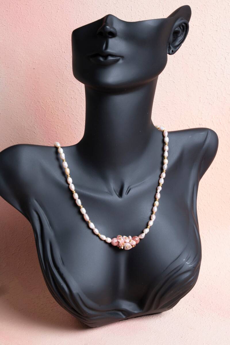 Sertifikalı Güneş Taşı, İnci Doğal Taş Kolye (SK:242) - 3