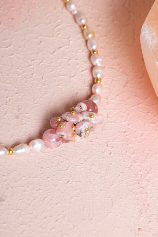 Sertifikalı Güneş Taşı, İnci Doğal Taş Kolye (SK:242) - 4