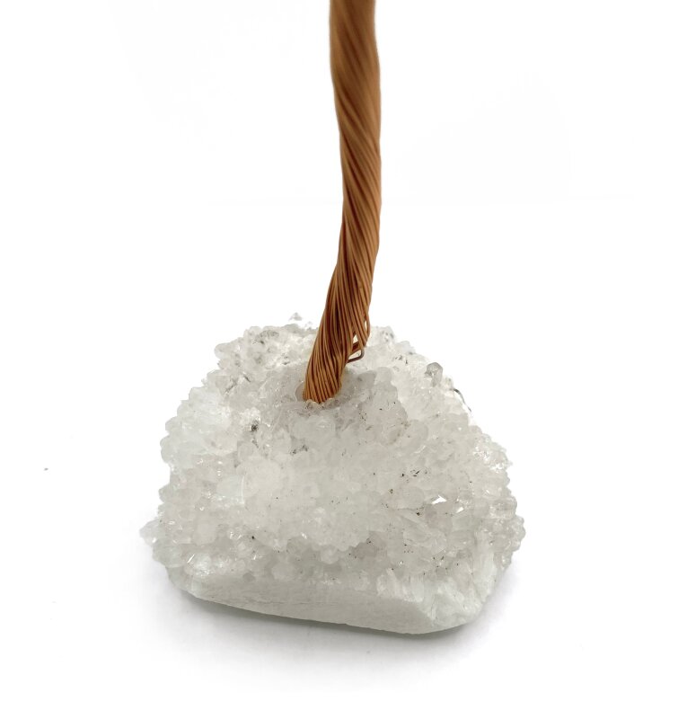 Sertifikalı Hakiki Orijinal Doğal Taş Aventurin Ağaç - Alt Kısmı Kristal Kuvars - 4