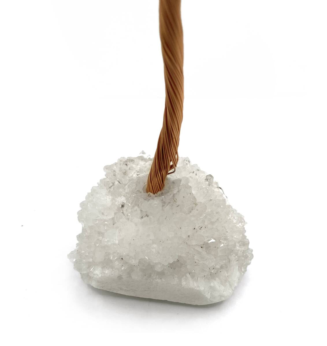 Sertifikalı Hakiki Orijinal Doğal Taş Aventurin Ağaç - Alt Kısmı Kristal Kuvars - 4