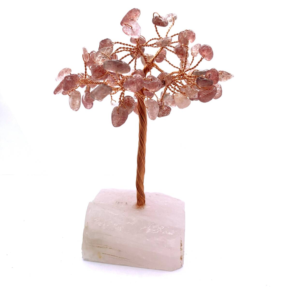 Sertifikalı Hakiki Orijinal Doğal Taş Çilek Kuvars - Alt Kısmı Pembe Kuvars - 2