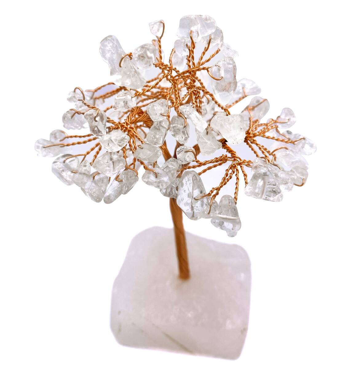 Sertifikalı Hakiki Orijinal Doğal Taş Kristal Kuvars Ağaç - Alt Kısmı Pembe Kuvars - 3